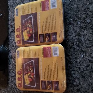 QBQ Quick Barbeque Disposable Charcoal Grill lot of 2 new no mess, fast easy
